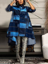 Two Piece Loose Fit Denim Print Set